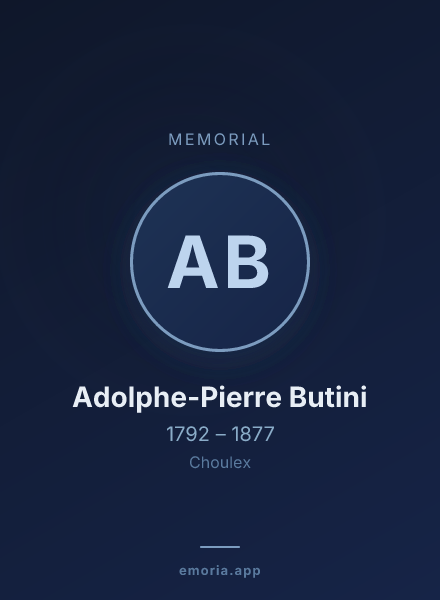 Memorial portrait of Adolphe-Pierre Butini