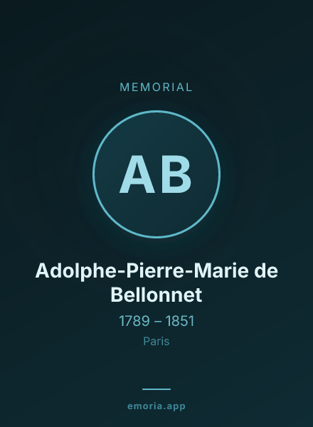 Memorial portrait of Adolphe-Pierre-Marie de Bellonnet