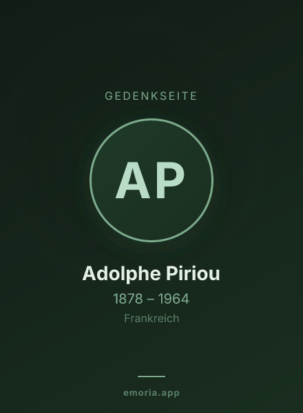 Gedenkportrait von Adolphe Piriou