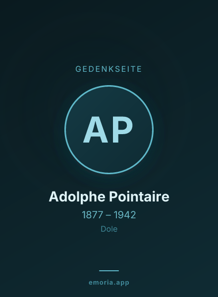 Gedenkportrait von Adolphe Pointaire