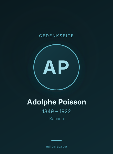 Gedenkportrait von Adolphe Poisson