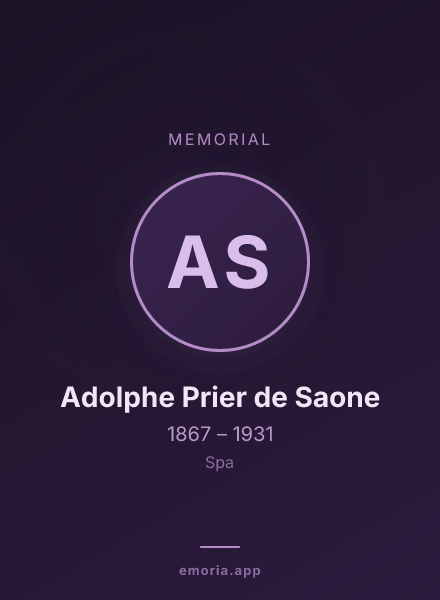 Memorial portrait of Adolphe Prier de Saone