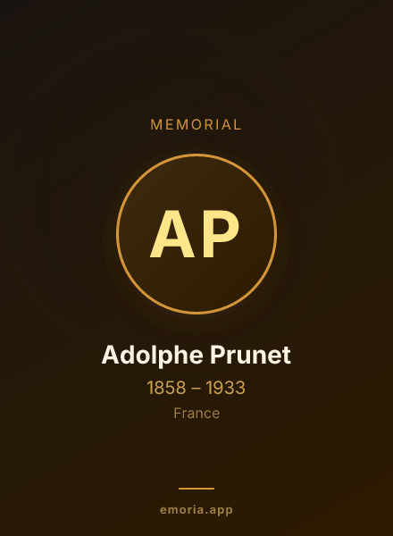 Memorial portrait of Adolphe Prunet