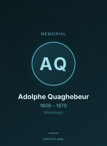 Memorial portrait of Adolphe Quaghebeur