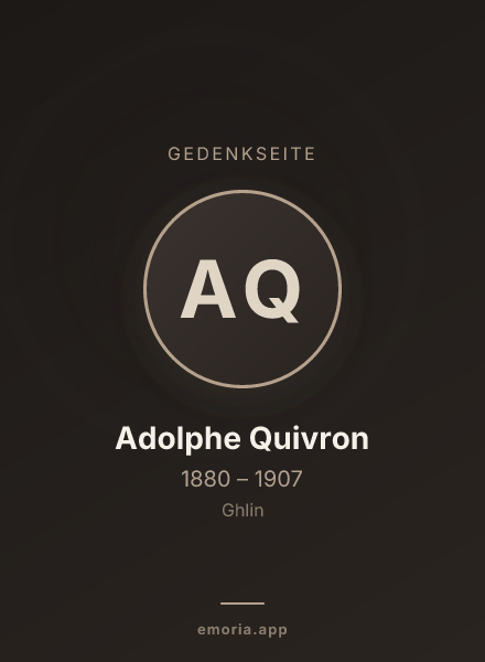 Gedenkportrait von Adolphe Quivron