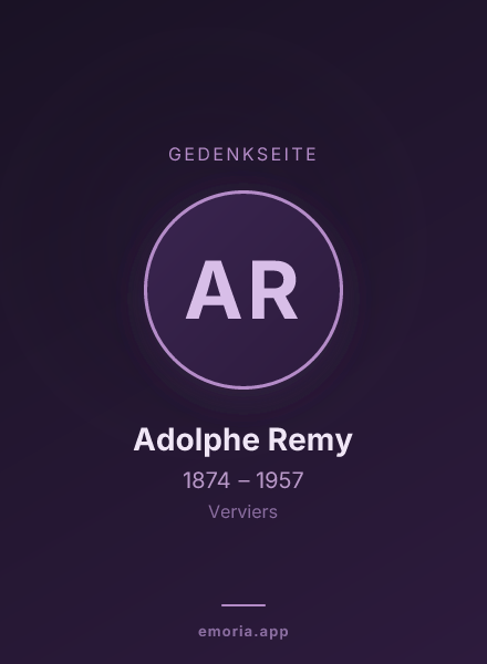 Gedenkportrait von Adolphe Remy