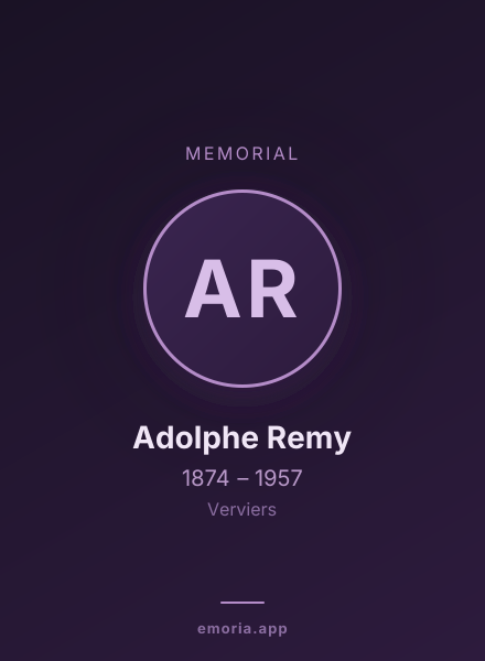 Memorial portrait of Adolphe Remy