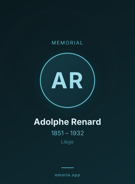 Memorial portrait of Adolphe Renard
