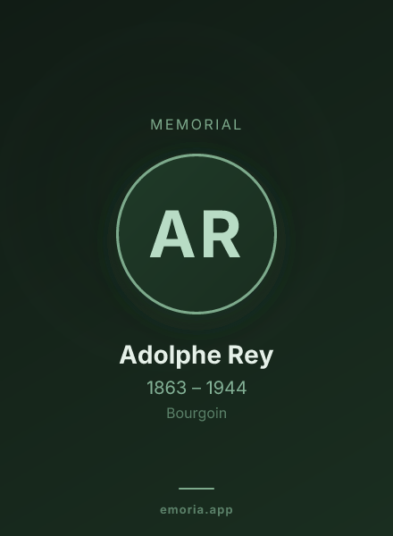 Memorial portrait of Adolphe Rey