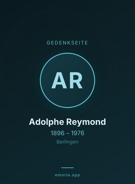 Gedenkportrait von Adolphe Reymond