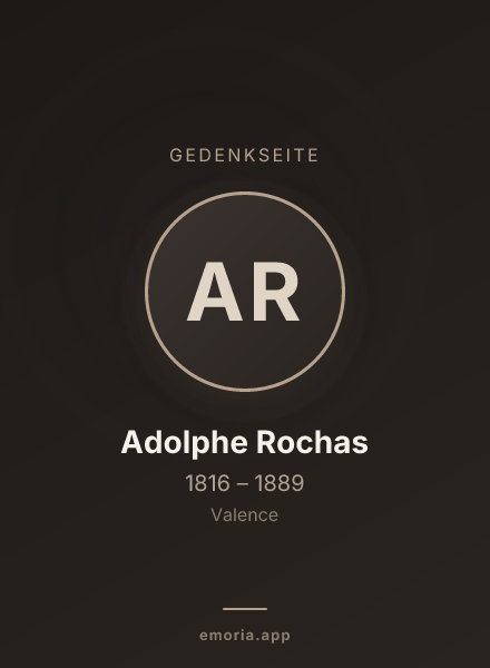 Gedenkportrait von Adolphe Rochas
