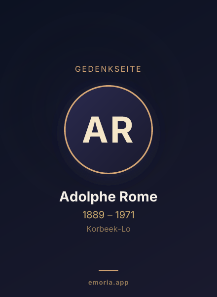 Gedenkportrait von Adolphe Rome