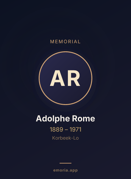 Memorial portrait of Adolphe Rome