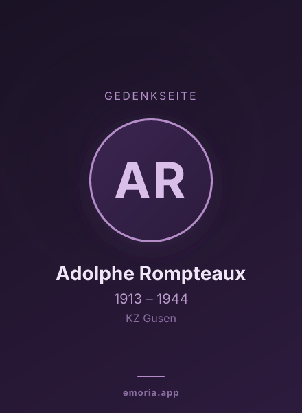 Gedenkportrait von Adolphe Rompteaux