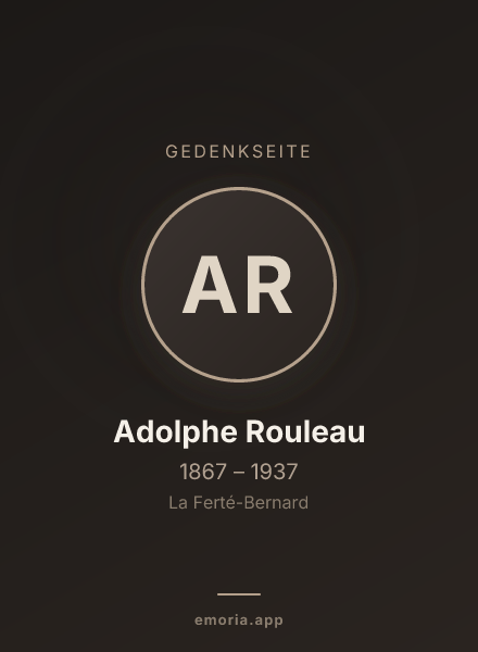Gedenkportrait von Adolphe Rouleau