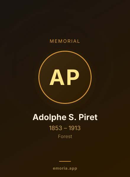 Memorial portrait of Adolphe S. Piret