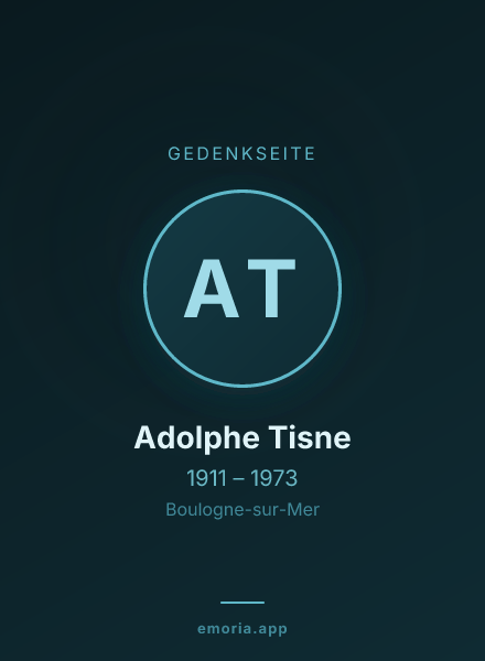 Gedenkportrait von Adolphe Tisne
