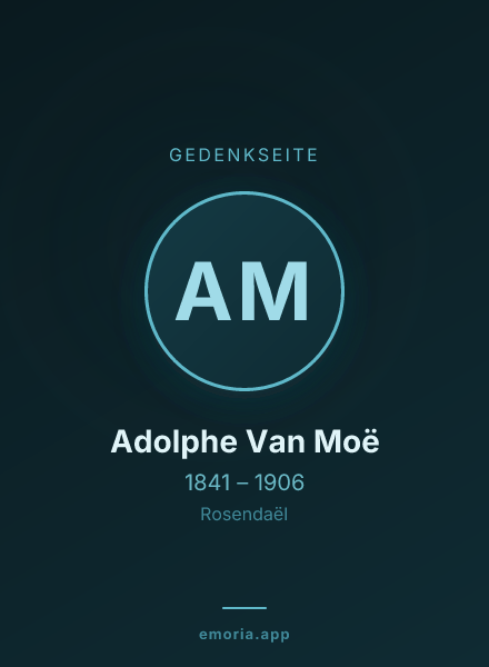 Gedenkportrait von Adolphe Van Moë