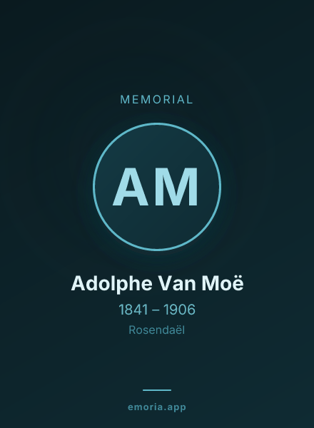 Memorial portrait of Adolphe Van Moë