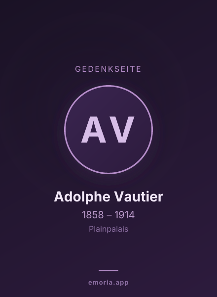 Gedenkportrait von Adolphe Vautier