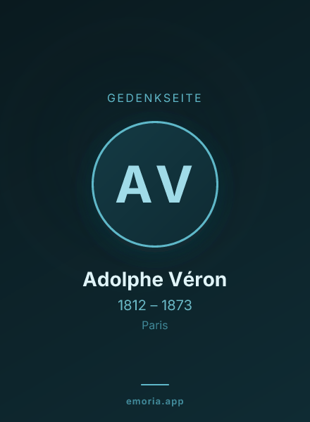 Gedenkportrait von Adolphe Véron