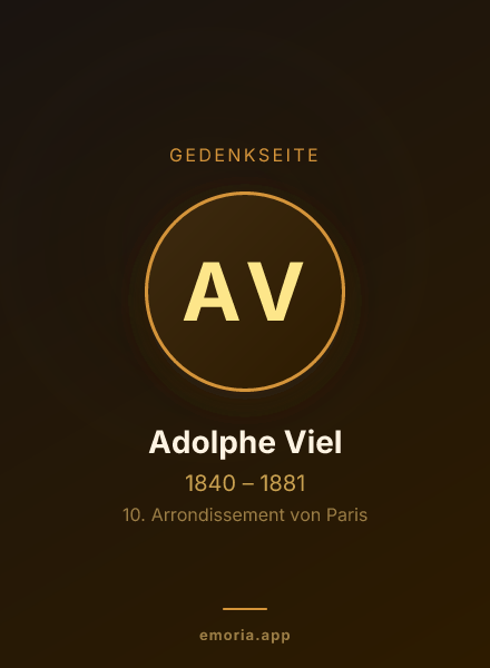Gedenkportrait von Adolphe Viel