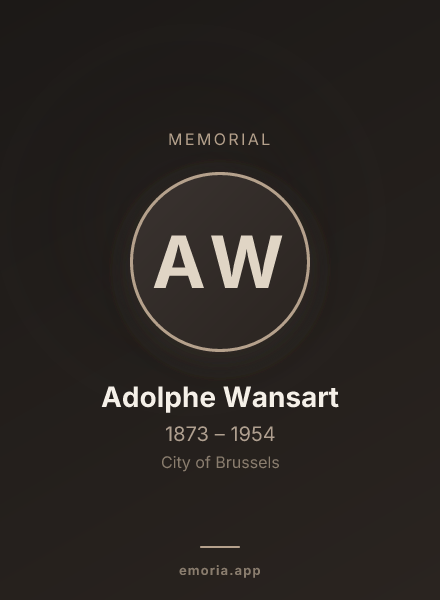 Memorial portrait of Adolphe Wansart