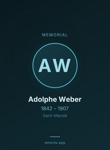 Memorial portrait of Adolphe Weber