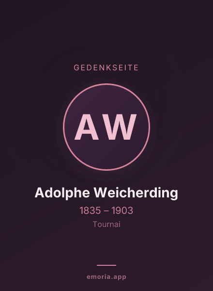 Gedenkportrait von Adolphe Weicherding
