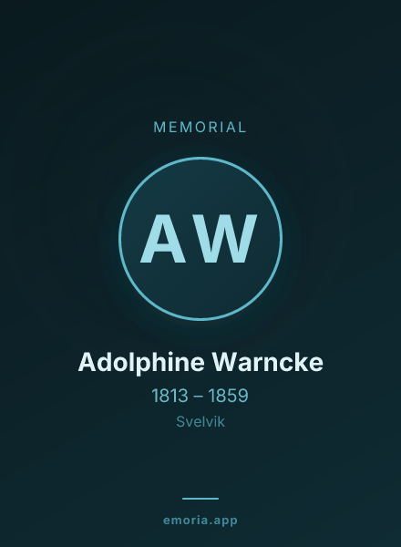 Memorial portrait of Adolphine Warncke