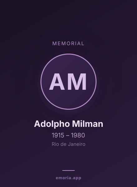 Memorial portrait of Adolpho Milman