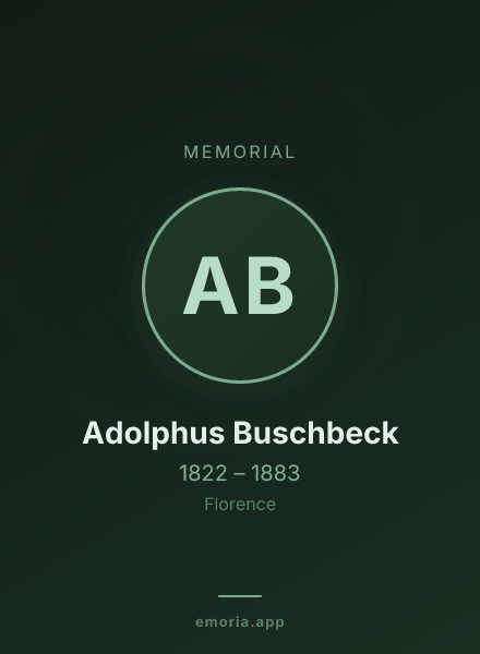 Memorial portrait of Adolphus Buschbeck