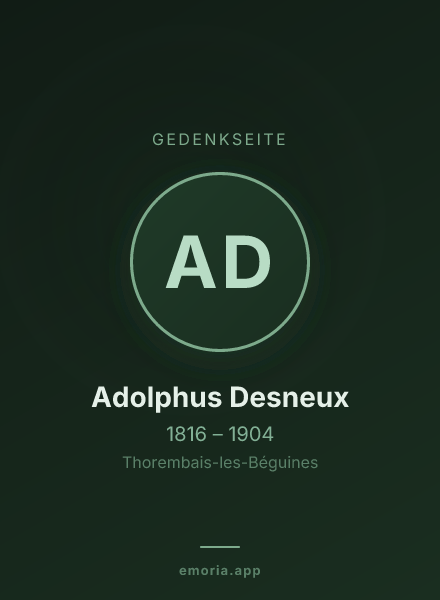 Gedenkportrait von Adolphus Desneux
