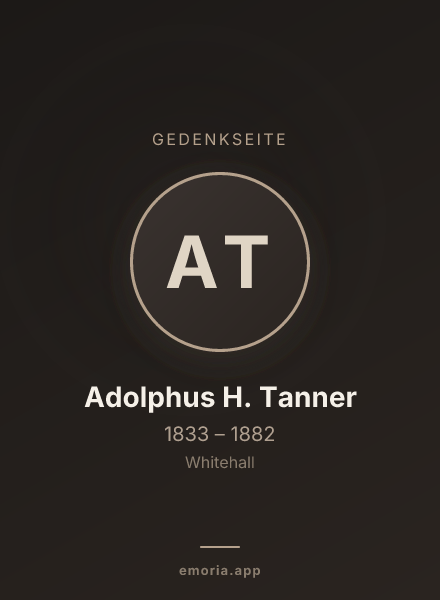 Gedenkportrait von Adolphus H. Tanner