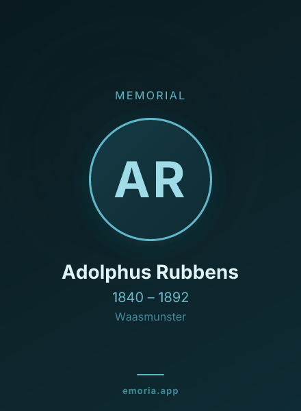 Memorial portrait of Adolphus Rubbens