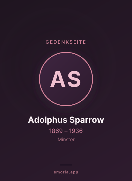 Gedenkportrait von Adolphus Sparrow