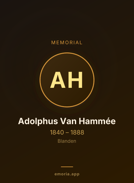 Memorial portrait of Adolphus Van Hammée