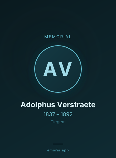 Memorial portrait of Adolphus Verstraete