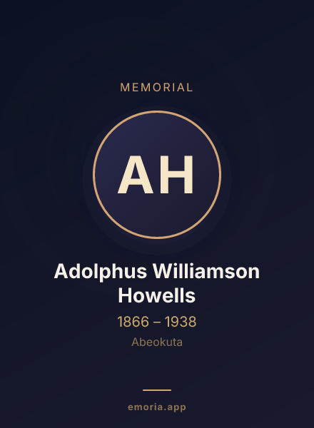 Memorial portrait of Adolphus Williamson Howells