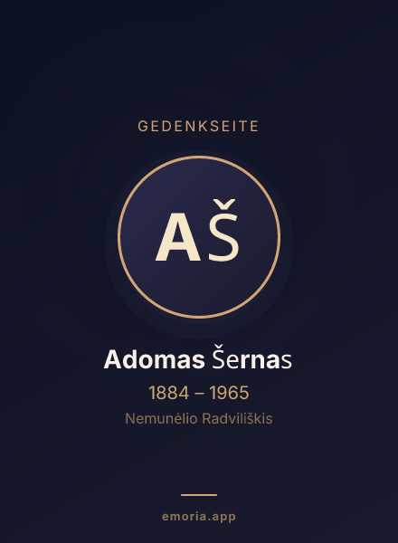 Gedenkportrait von Adomas Šernas