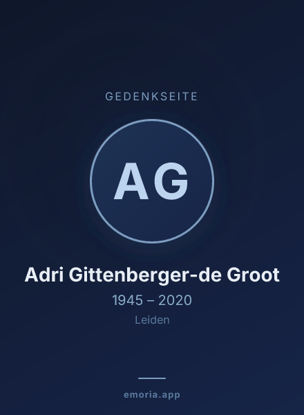 Gedenkportrait von Adri Gittenberger-de Groot