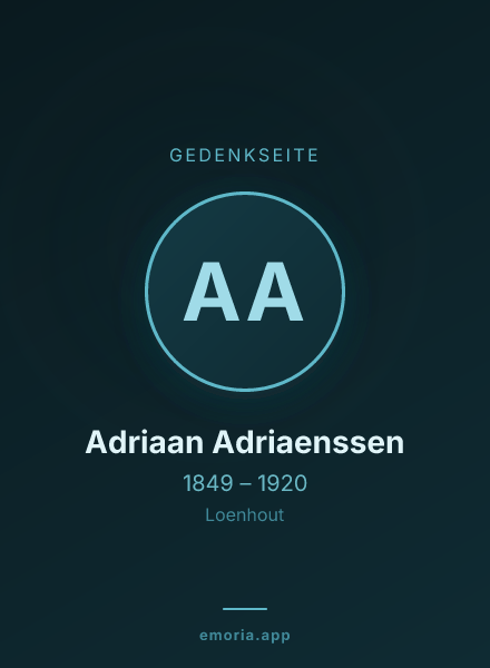 Gedenkportrait von Adriaan Adriaenssen