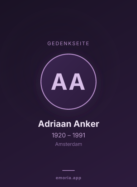 Gedenkportrait von Adriaan Anker