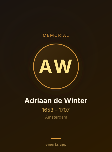 Memorial portrait of Adriaan de Winter