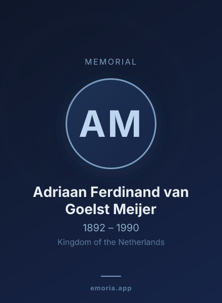 Memorial portrait of Adriaan Ferdinand van Goelst Meijer