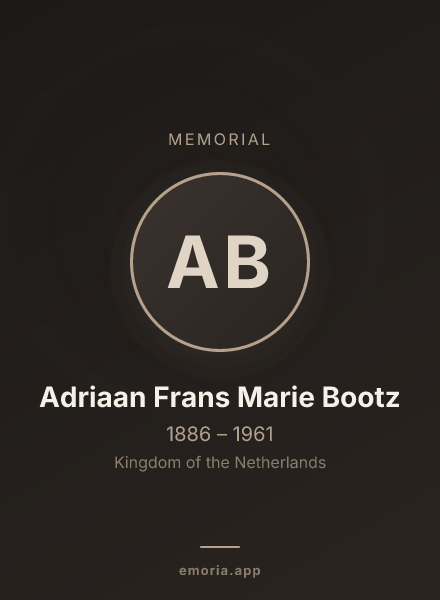 Memorial portrait of Adriaan Frans Marie Bootz