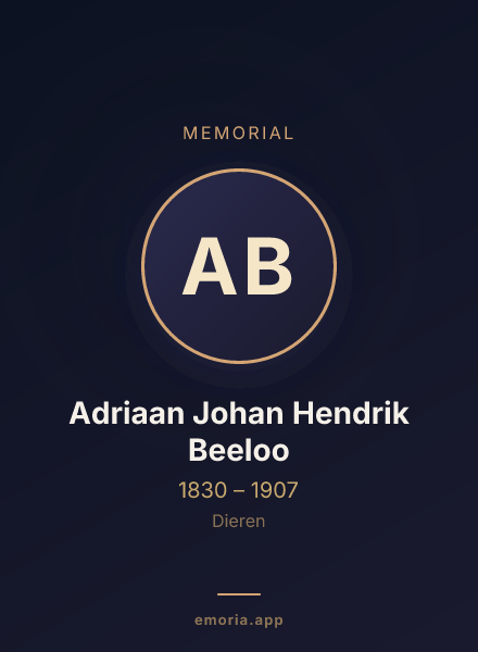 Memorial portrait of Adriaan Johan Hendrik Beeloo