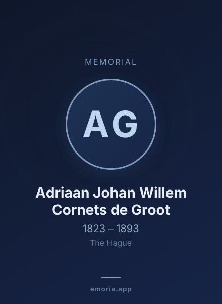 Memorial portrait of Adriaan Johan Willem Cornets de Groot