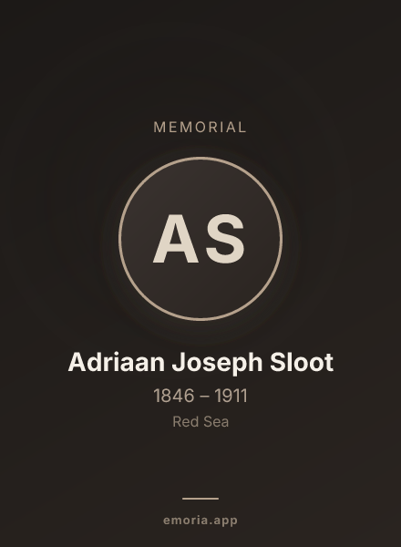 Memorial portrait of Adriaan Joseph Sloot