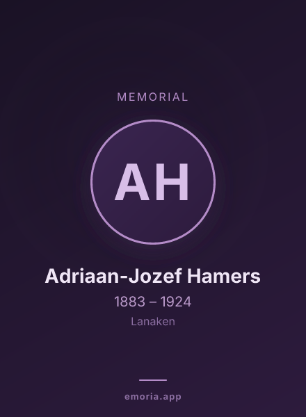 Memorial portrait of Adriaan-Jozef Hamers